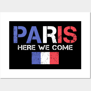 Paris Here We Come Matching Parisian Family Vacation Trip Posters and Art